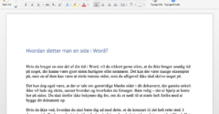 Hvordan sletter man en side i Word?